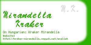 mirandella kraker business card